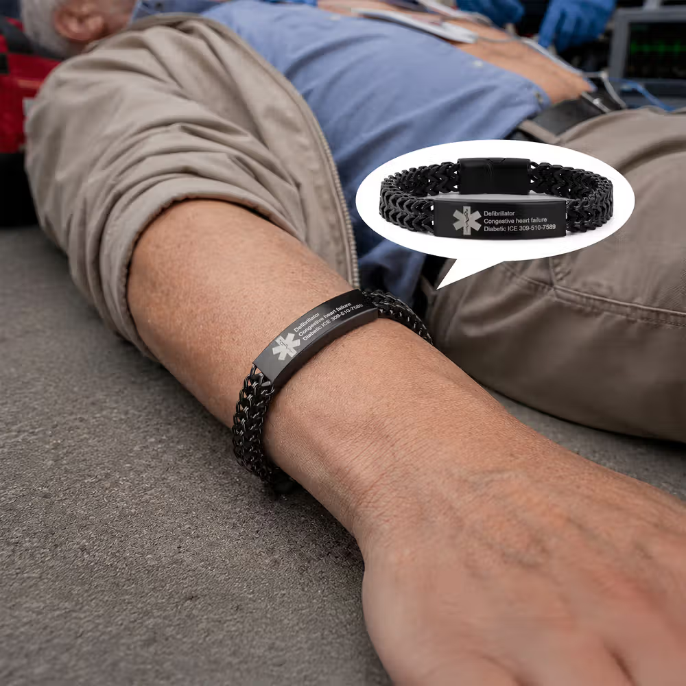 Trygghet med stil: Hvorfor et personlig medisinsk nød-ID-armbånd for menn med gravering er en livsviktig nødvendighet