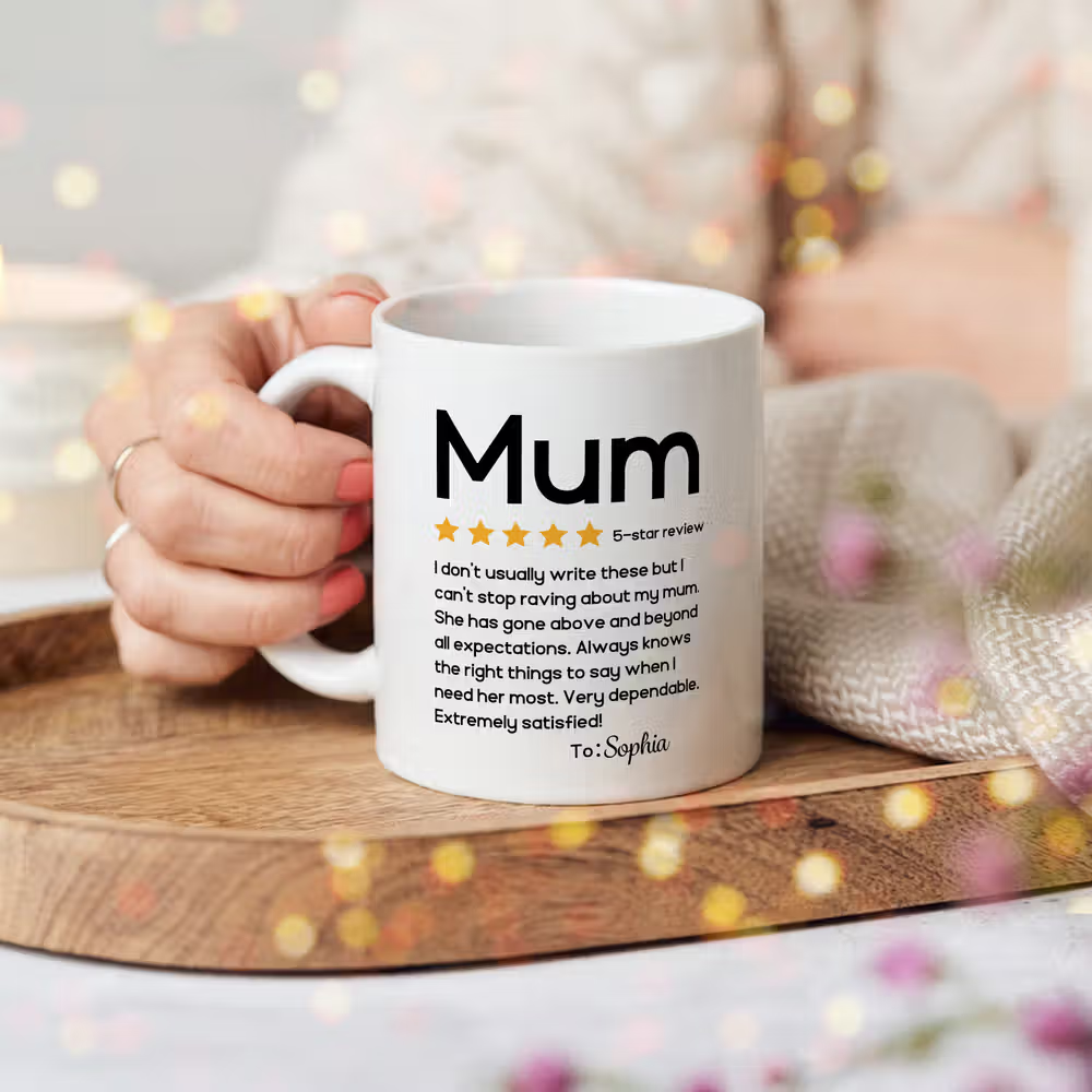 En Femstjerners Gave: Det Perfekte Personlige Kaffekruset for Mamma