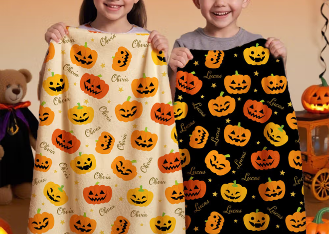 Skap Magi på Halloween: Et Personlig og Mykt Pledd til Barna
