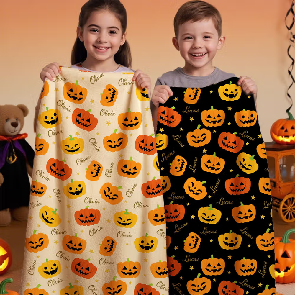 Skap Magi på Halloween: Et Personlig og Mykt Pledd til Barna